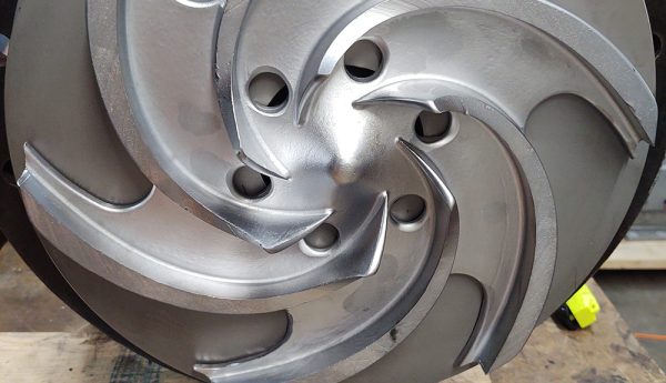 Sulzer CPT2. Repaired erosion damage on rear cover, coated with nano-diamond on both cover and impeller and balancing to ISO1940-1 4W/N tolerance.